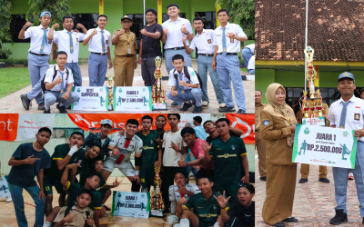 Juara 1 dan Best Suporter! Futsal SMKN 3 Kotabumi dalam FUTSAL BEM STMIK CUP II